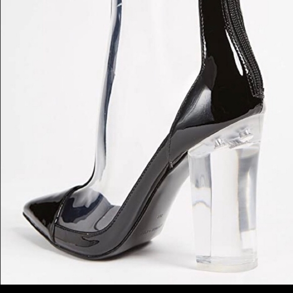 Kendall + Kylie black and clear boots. - Picture 8 of 8